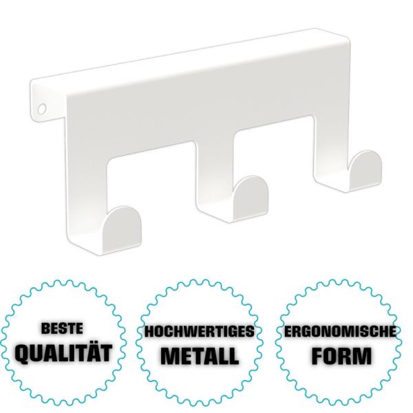 Innbee® Schubladentürhaken Türhaken Weiß Haken Metall Hakenleiste Küche Regal